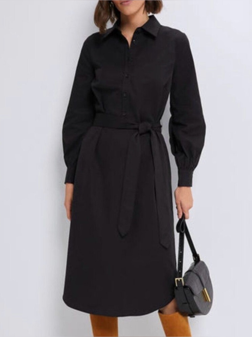 Tuckernuck Tory Shirt Dress - black size Small
